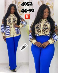 Two Piece Rhinestone design Shirts and Pant