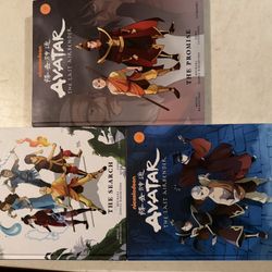 3 Large Hardcover Avatar Last Air bender Books 