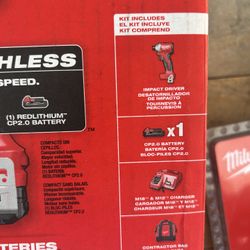 New in Box - Milwaukee Compact Driver with battery, charger and carry bag 