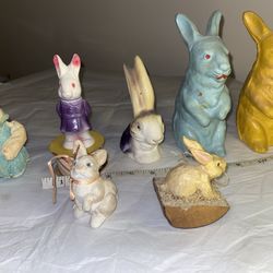 Vintage easter bunny lot figuren German?