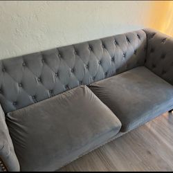 Grey Couches And Bench 