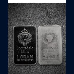 3g Scottsdale Silver 1 Gram Scottsdale Mint Silver Bars - Silver Prepper Box