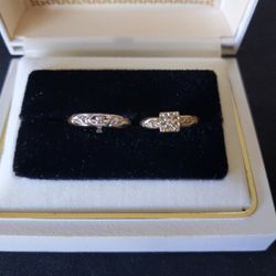 New Diamond Wedding And Engagement Ring Set