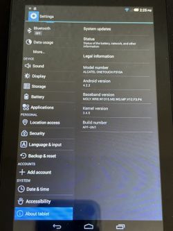 Alcatel One Touch POP 7 (P310A) 7" Tablet - Black Android 4.2.2