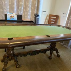 Professional Antique Poker Table