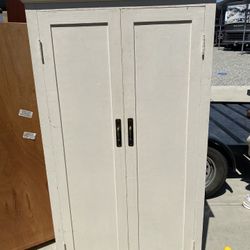 White Farmhouse Storage Cabinet