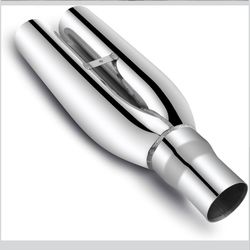 2.5" Inlet 3" Outlet 19" Length Dual Exhaust Tip