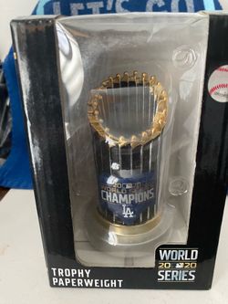 Los Angeles Dodgers 2020 World Series Paper Weight Trophy
