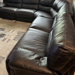 Leather Sectional Recliner 