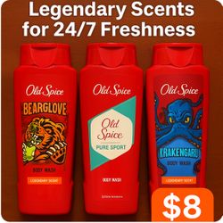 🔥 Old Spice Body Wash – Legendary Scents for 24/7 Freshness 🔥