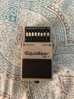 Boss GE7 EQ guitar effects pedal.