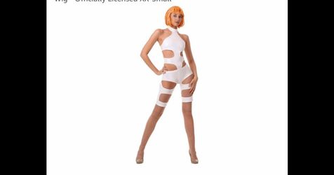 Authentic Sth Element Leeloo Thermal Bandages Halloween Costume for Women | Sci-Fi Classic Cosplay Outfit
