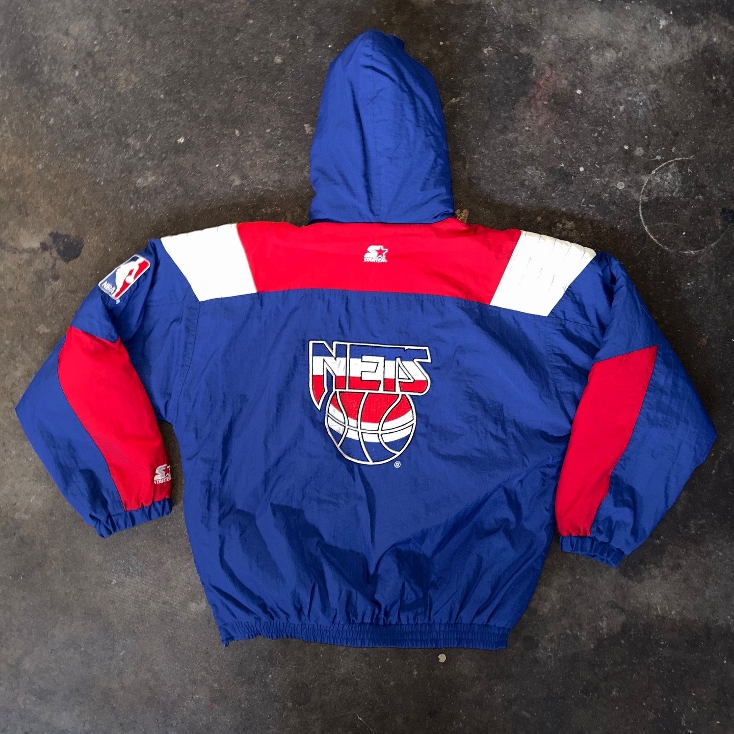 Vintage Starter Puffer New Jersey Nets Jacket