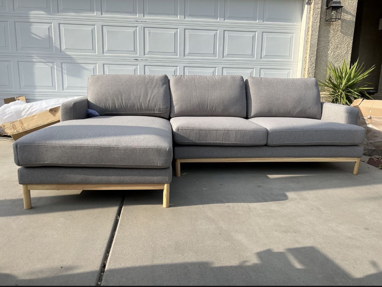 Brand New. Large Sectional Sofa. Mid Century Design $799