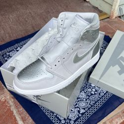 Nike Air Jordan one high JP natural gray silver size 10