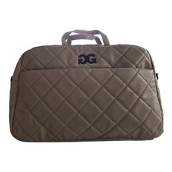 Gilda Paris Large Crossbody Bag Beige With Trolley Sleeve NWT MSRP$229