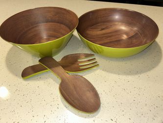 Salad Bowl Set with matching utensils 