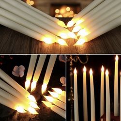 LED Flickering Taper Candles 