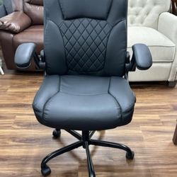New Leather Office Chair, Black 
