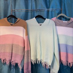 Sweaters and shirts 