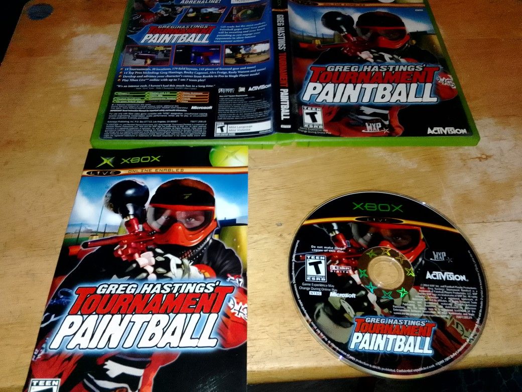 Xbox Game Greg Hastings Tournament Paintball