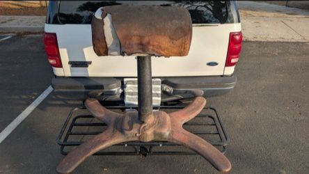 Antique Pommel Horse By Medart Cast Iron Base Vintage Gymnasium Equipment Gymnastics Display Piece