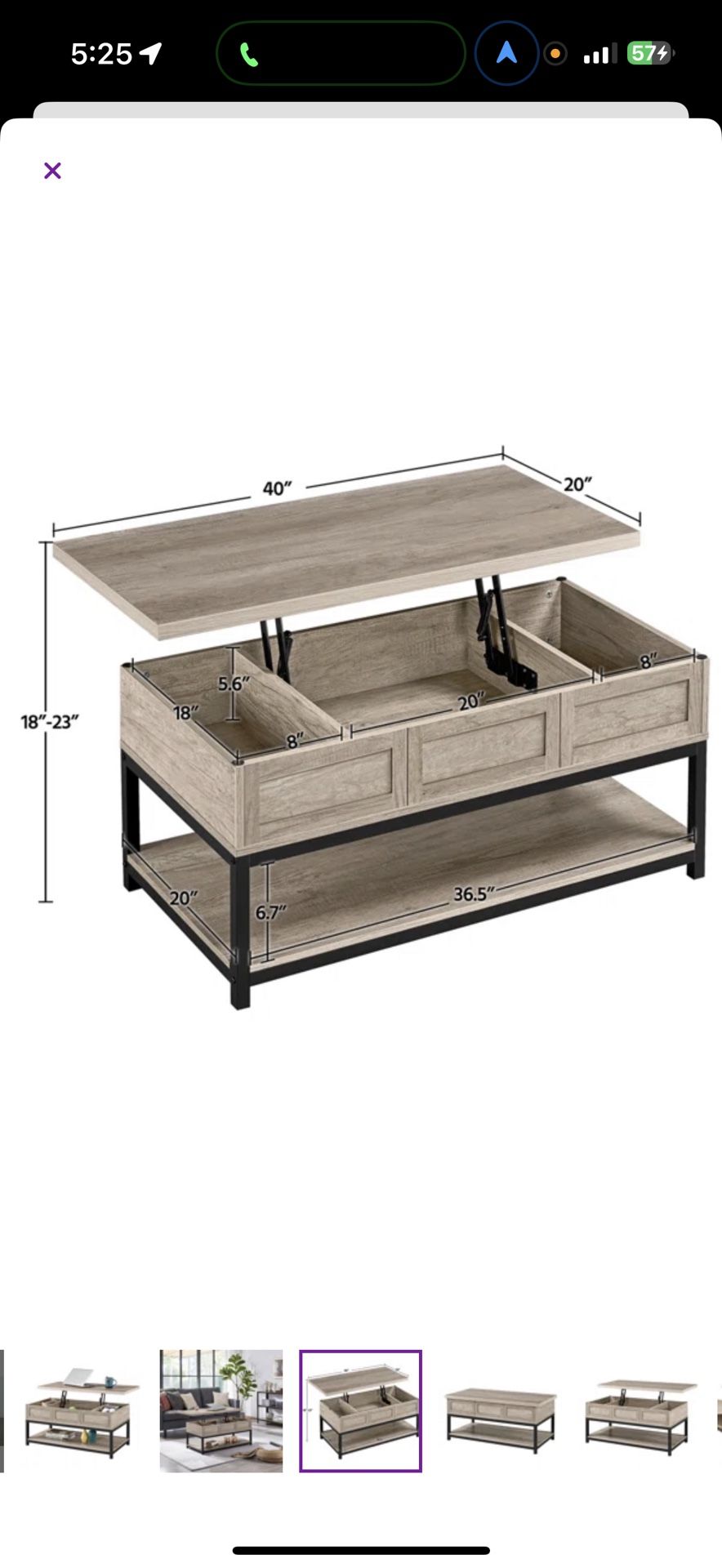 Lift-Top Coffee Table