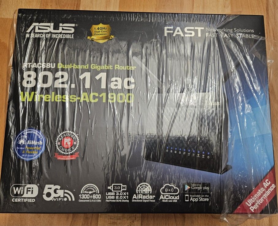 ASUS RT-AC68U AC1(contact info removed) Mbps 4 Port Gigabit Wireless AC Router
