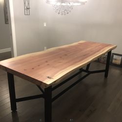 Beautiful Redwood Table Built To Order. Up To 12 Ft Long