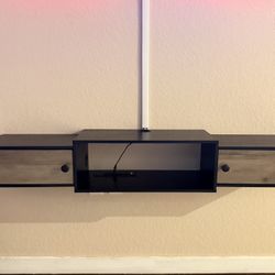 55" Floating TV Stand with Power Outlets