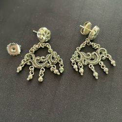 Authentic Stamped Sterling Silver Lois Hill Earrings