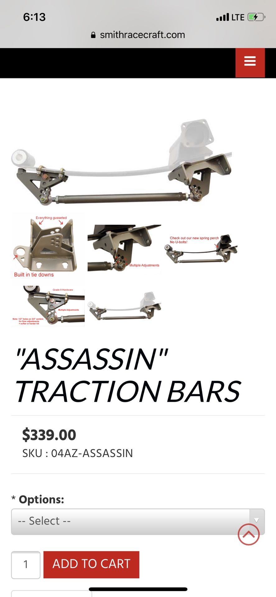 Assassin traction bars