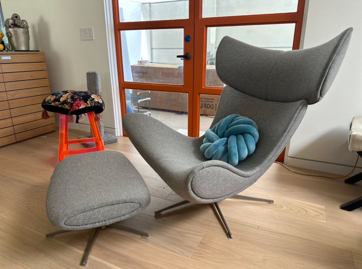 Bo Concept Chair/ Foot Stool