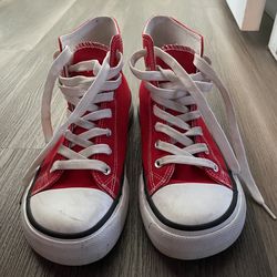 COOL Fits Women’s Sz 7.5 - 8 Red High Tops Shoes Sneakers IN GREAT SHAPE!