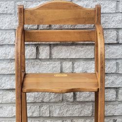 Vintage Mid 20th Century Delphos Bending Company Children's Wood Wooden High Chair