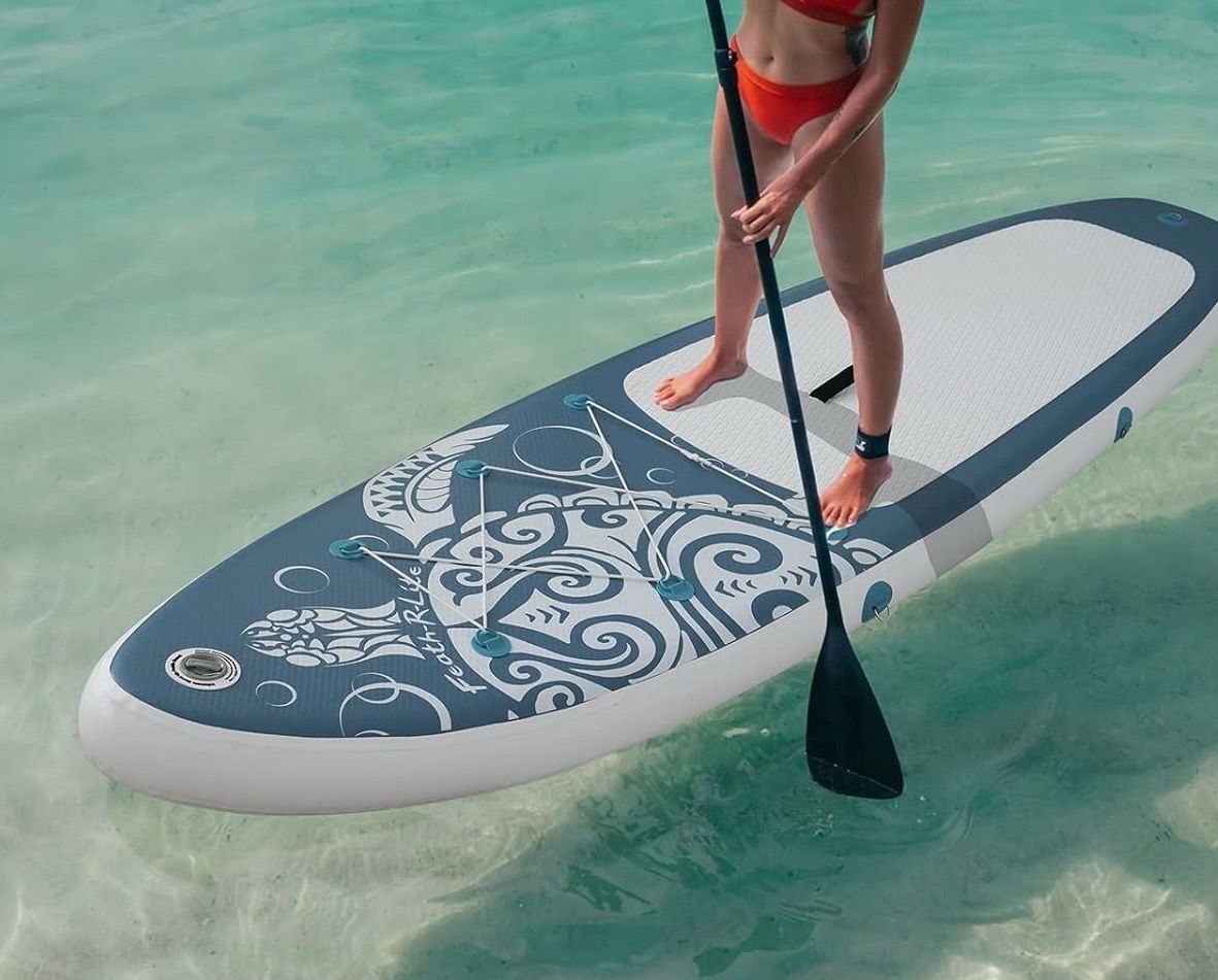 NEW Paddle Board W/ Accessories, Stand Up Paddleboard W/ Oar & Carrying Bag, Inflatable Paddle Board !
