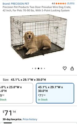 42in Dog crate 2 doors