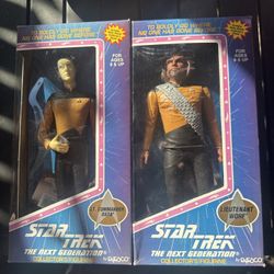 Worf and Data 1994 action figures Paramount pictures 