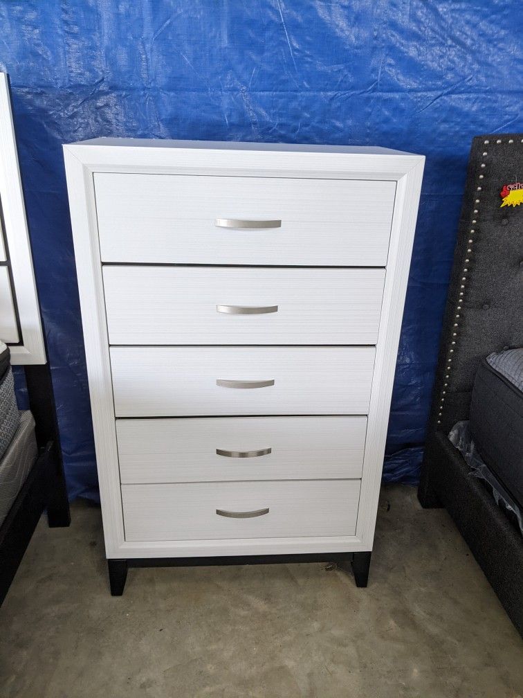 White 5 Chest Drawer