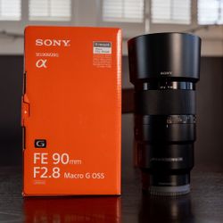 Sony FE 90 mm F2.8 Macro G OSS Full-frame Telephoto Macro Prime G Lens with  Optical SteadyShot