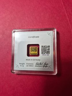 Geiger 0.5g 999.9 Fine Gold Bar