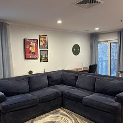 Sectional Blue Ethan Allen couch