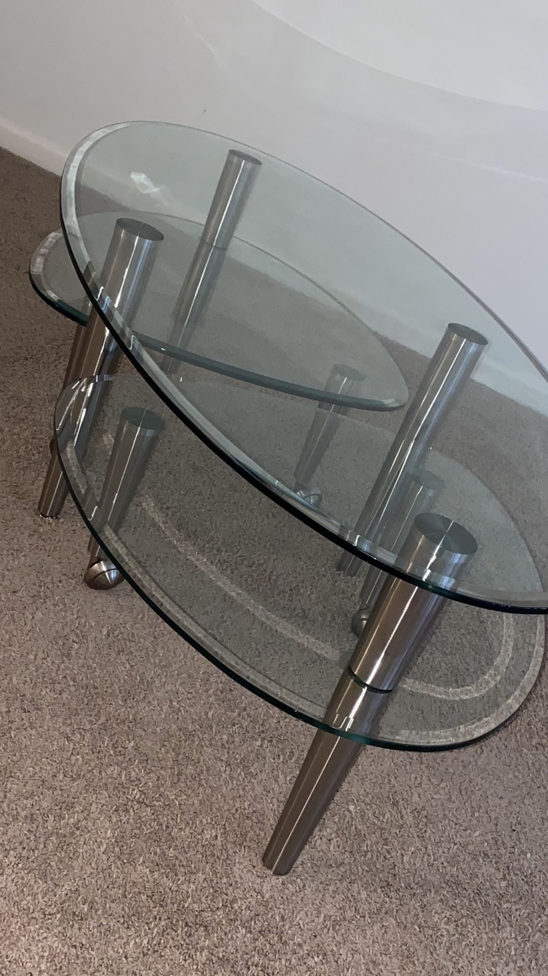 Glass / Sliver Coffee Table