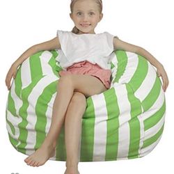 Stuffed  Bean Bag Storage Chair, Beanbag Covers Only for Organizing Plush Toys, Turns into Bean Bag Seat for Kids When Filled, Large 38"-Canvas 