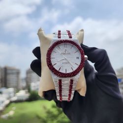 1 Of 1 Moissanite Iced Out AP Custom Luxury Watch | 100% Certified Aftermarket | Statement Piece W Box + Papers 