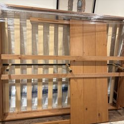 Solid wood queen bed frame