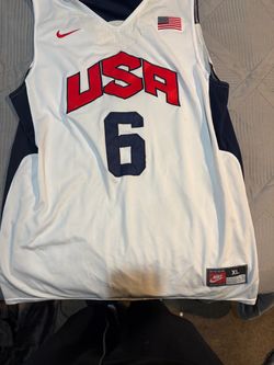 LeBron James Nike Team USA #6 Basketball Jersey XL