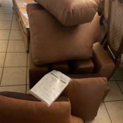 Brand new PARTS for Naomi Home Genuine Leather Sofas, includes sides and back pillows