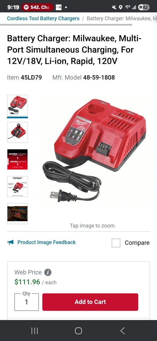 Brand New Milwaukee M18 M12 Rapid Battery Charger
