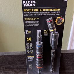 Klein IMPACT FLIP SOCKET SET WITH SWIVEL ADAPTER